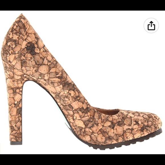 Donald Pliner Cork Textured Heels - Picture 3 of 4